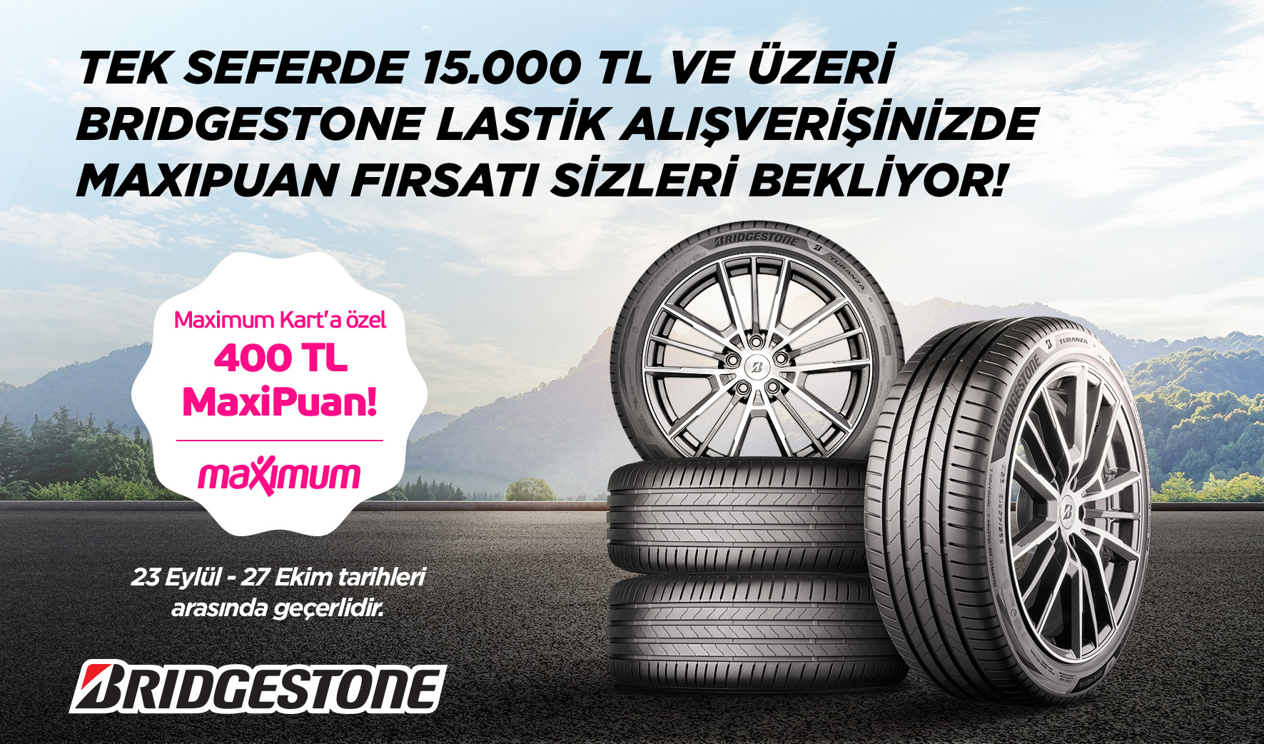 Bridgestone’dan Maximum’a Özel 400 TL MaxiPuan Fırsatı